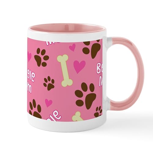 White/Pink Inside - Beagle Mom Gift Mugs