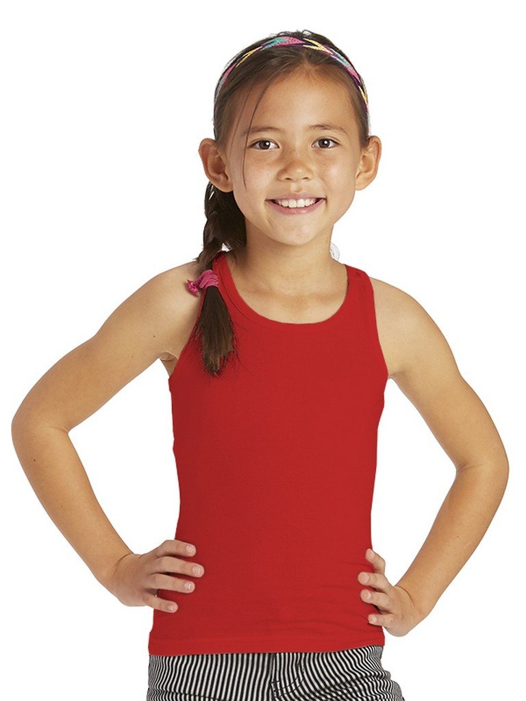 Cutie Patootie Girls Solid Racerback Tank Top with Lace Back Detail - Perfect for Playdates, Birthday Parties & Summer Outfits