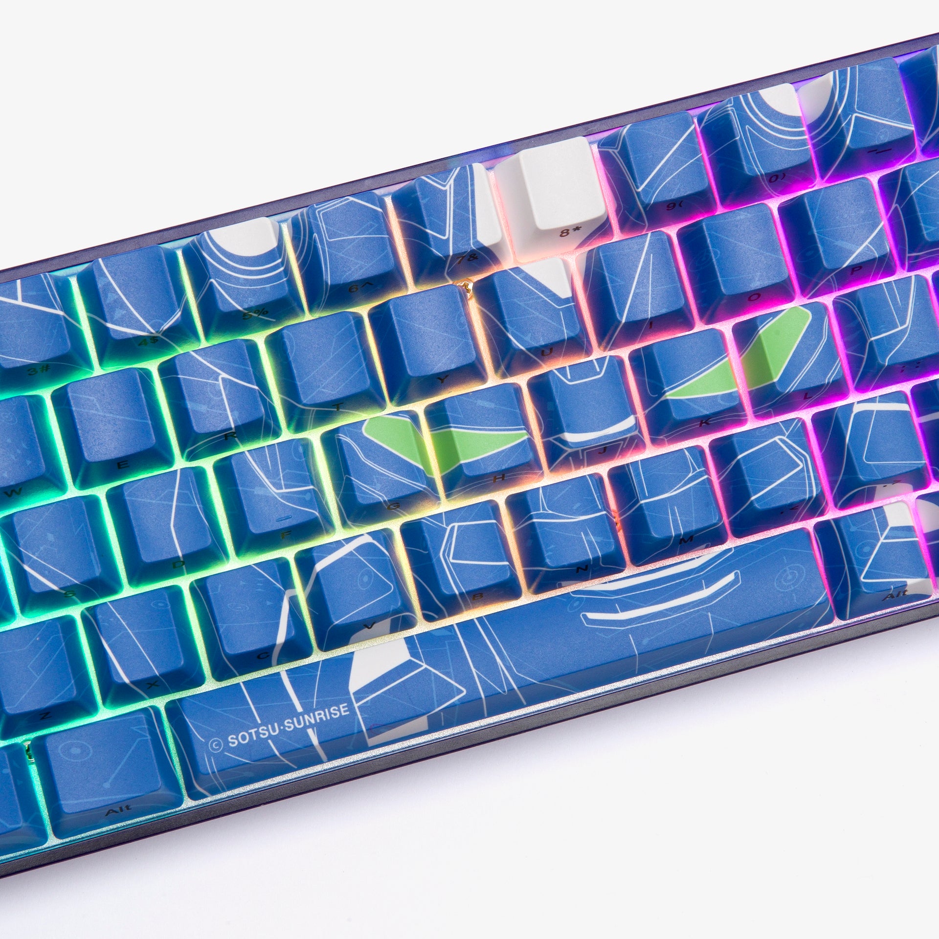 Gundam Basecamp 65% Mechanical Keyboard - Admiral Blue - Compact Gaming Keyboard for PC/Mac - Perfect for Esports, Typing & Office Work