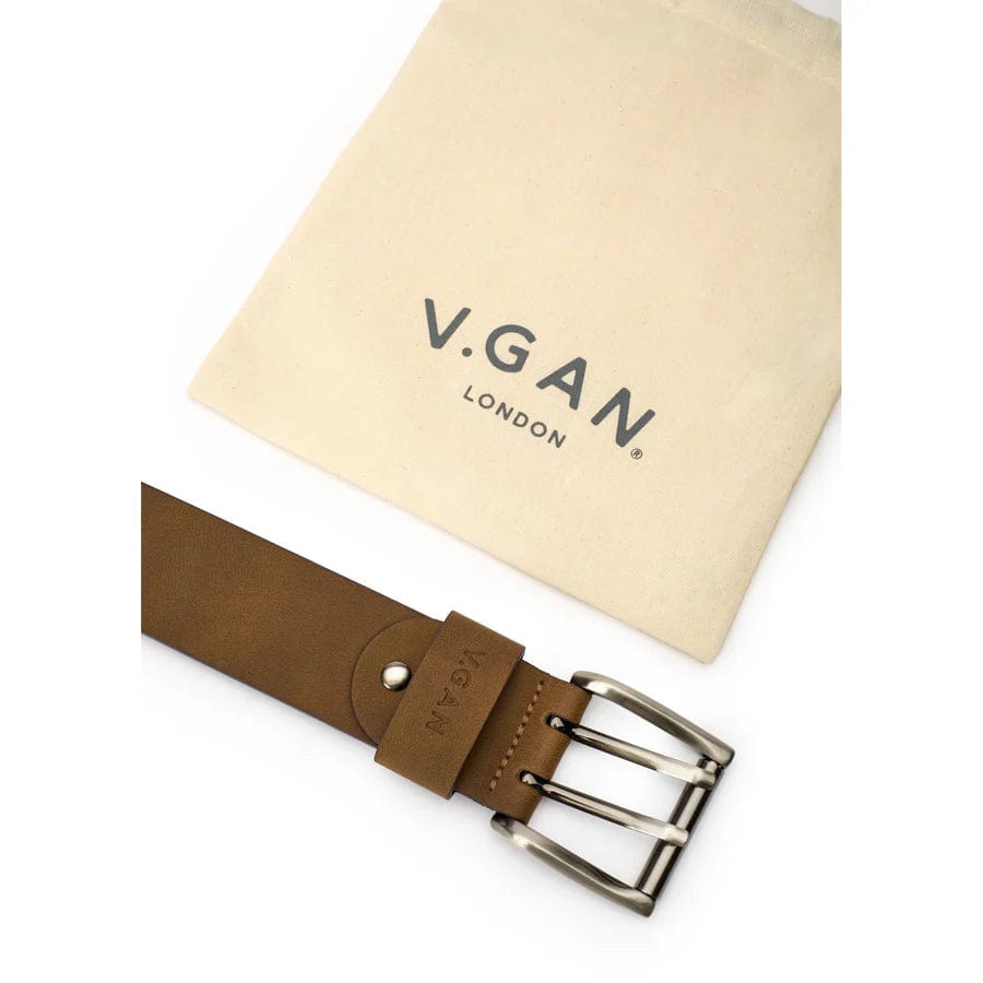 Vegan Leather Belt for Men - Stylish & Durable Tan Casual Belt | Perfect for Office, Jeans & Everyday Wear