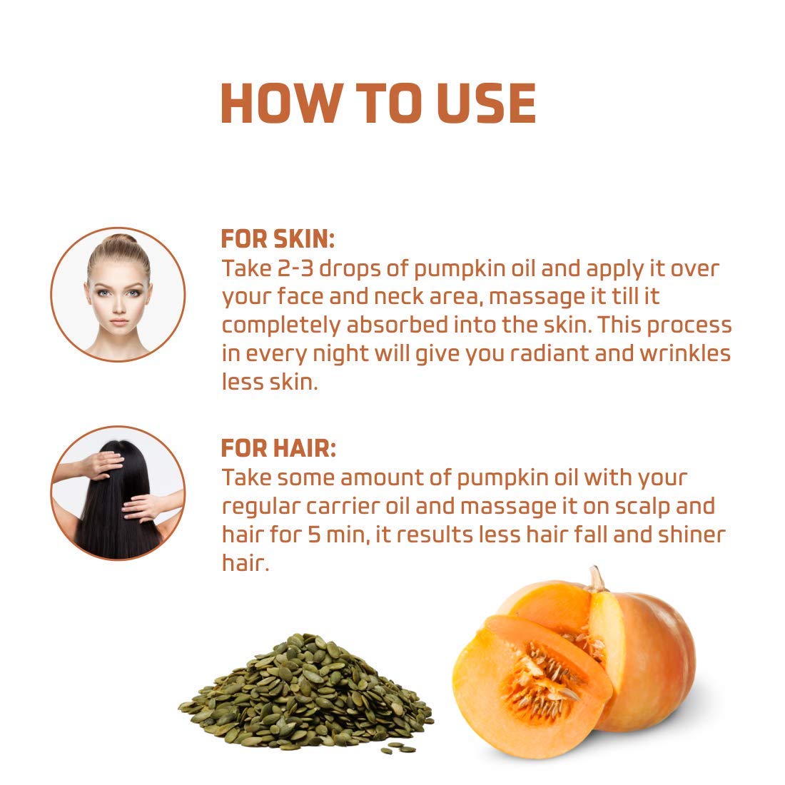 Nuerma Science 100% Pure Pumpkin Seed Oil for Skin & Hair Care - 100ml | Hydrates, Nourishes & Strengthens | Perfect for Face, Scalp & Body Moisturizing