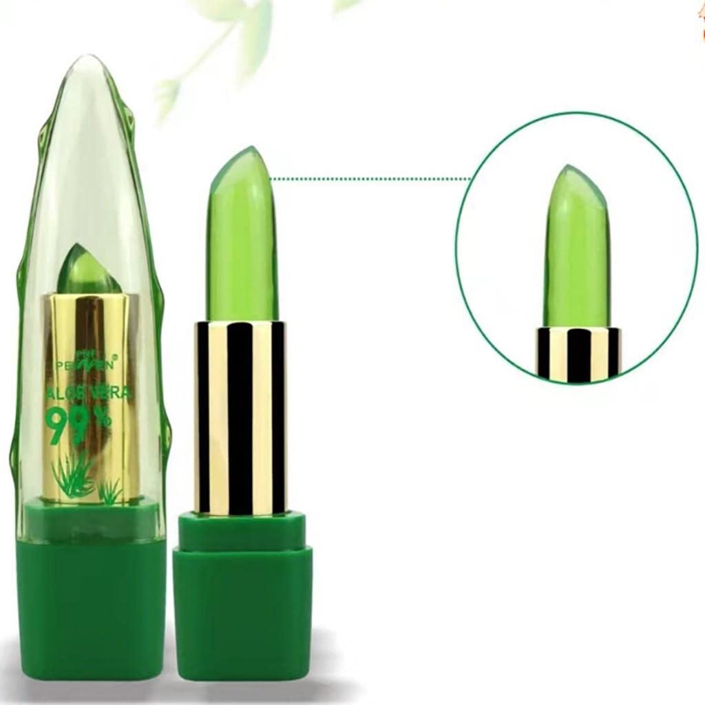 Natural Aloe Vera Tinted Lip Balm - Color Changing Jelly Lipstick with Long Lasting Moisture & Hydration | Women's Lip Care for Daily Use, Makeup & Dry Lips Relief