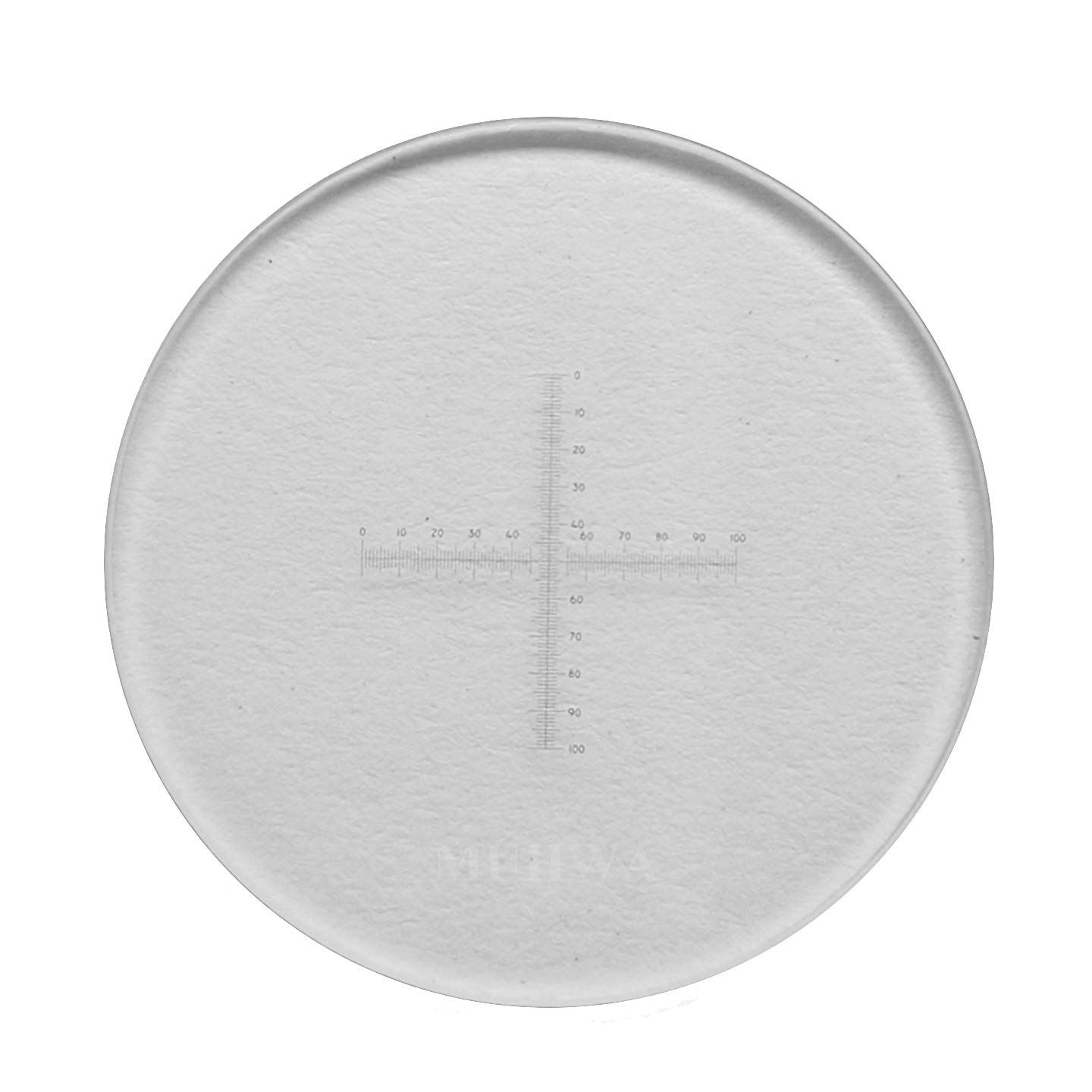 0.1mm High Precision 24mm Diameter Microscope Ocular Micrometer - Cross Calibration Ruler Slide for Eyepiece - Perfect for Lab Measurements, Biological Research & Microscope Calibration