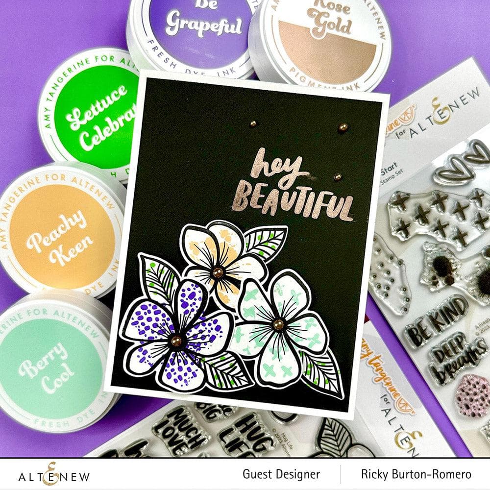 Ocean Dreams Fresh Dye Ink 6 Mini Cube Set for Card Making, Scrapbooking & DIY Crafts - Vibrant Watercolor Ink Pads for Stamping, Art Projects & Mixed Media
