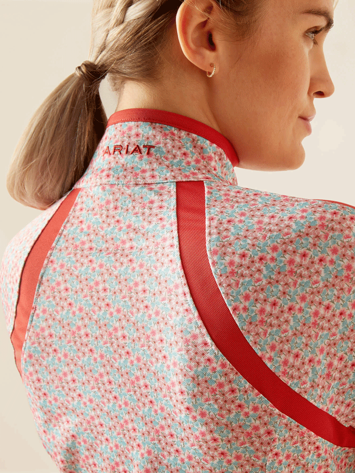 Ariat Women's Sunstopper 3.0 Baselayer Top - UPF 50+ Sun Protection, Moisture-Wicking, Breathable Shirt for Outdoor Activities, Hiking, and Horseback Riding in Petals Coral