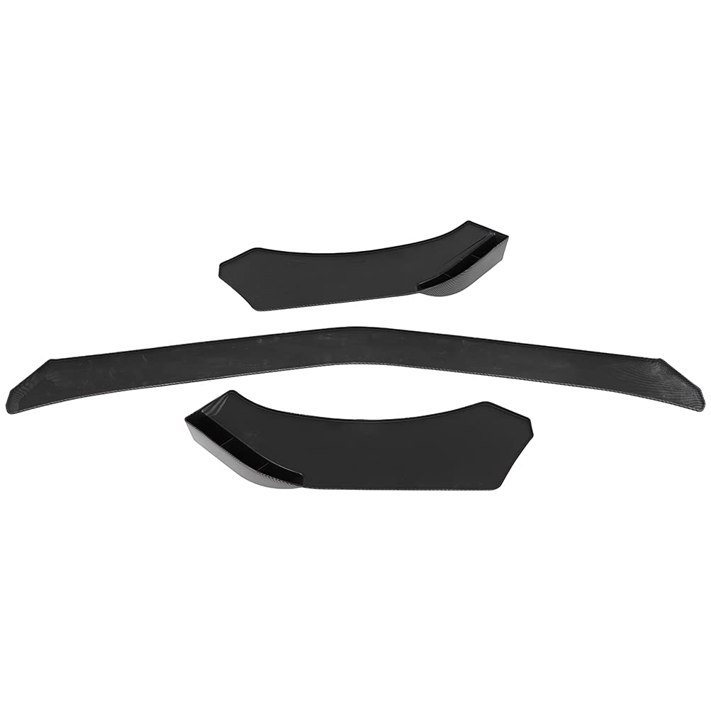Universal Front Bumper Lip Spoiler - Glossy Carbon Look Air Dam Body Kit for All Vehicles | Enhance Style & Aerodynamics | Perfect for Car Shows, Street Racing & Daily Driving