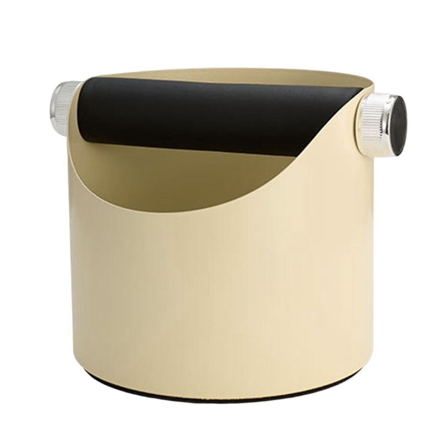 I.XXI Coffee Knock Box with Non-Slip Base - Barista Espresso Grounds Tapper - Cream Color - Perfect for Home & Commercial Coffee Stations, Espresso Bars, and Coffee Shops