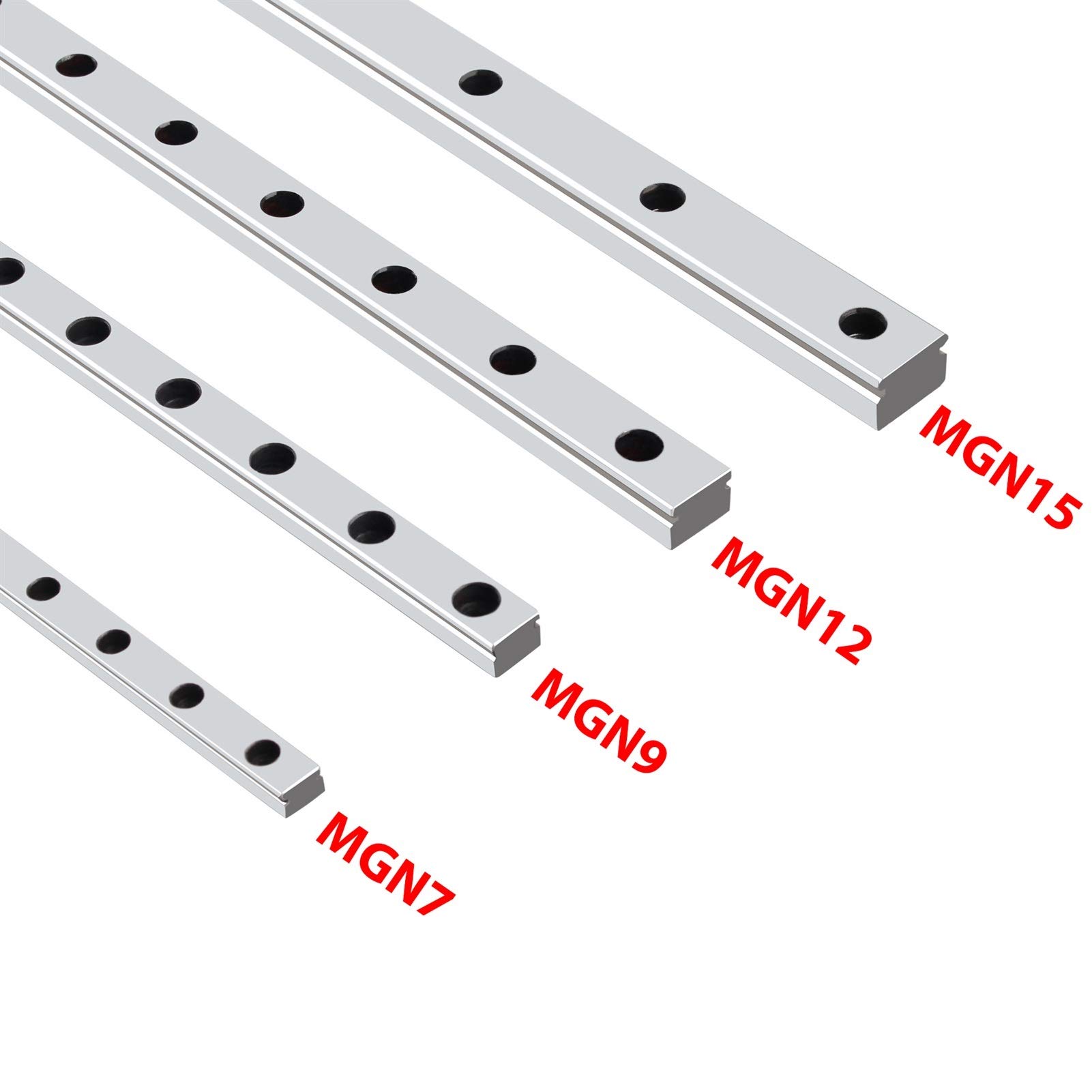 High Precision MGN7 MGN9 MGN12 MGN15 Linear Guide Rail 100mm-1000mm for CNC Machines & 3D Printers | Miniature Linear Motion System Without Slider Block | Perfect for DIY CNC Routers, Laser Cutters, and Automation Projects (MGN15, 1000mm Length)
