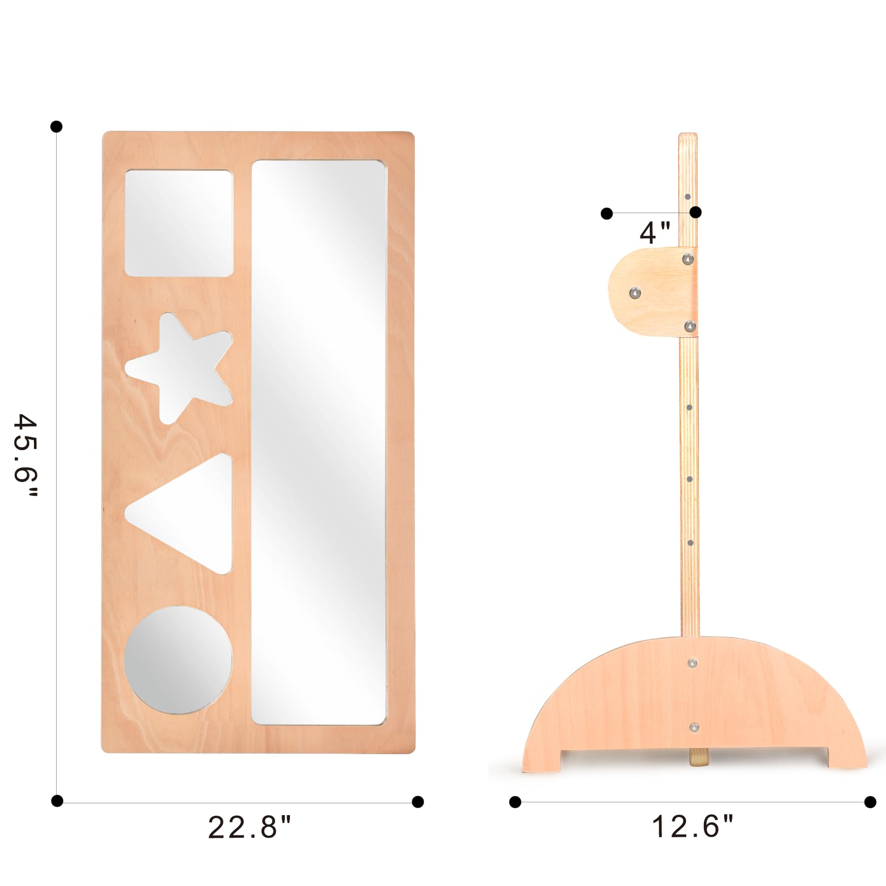 Baby Shatter-Resistant Safety Mirror with Pull Up Bar - Montessori Learning Toy for Infants & Toddlers - Daycare, Preschool & Nursery Essential - Encourages Early Development & Exploration