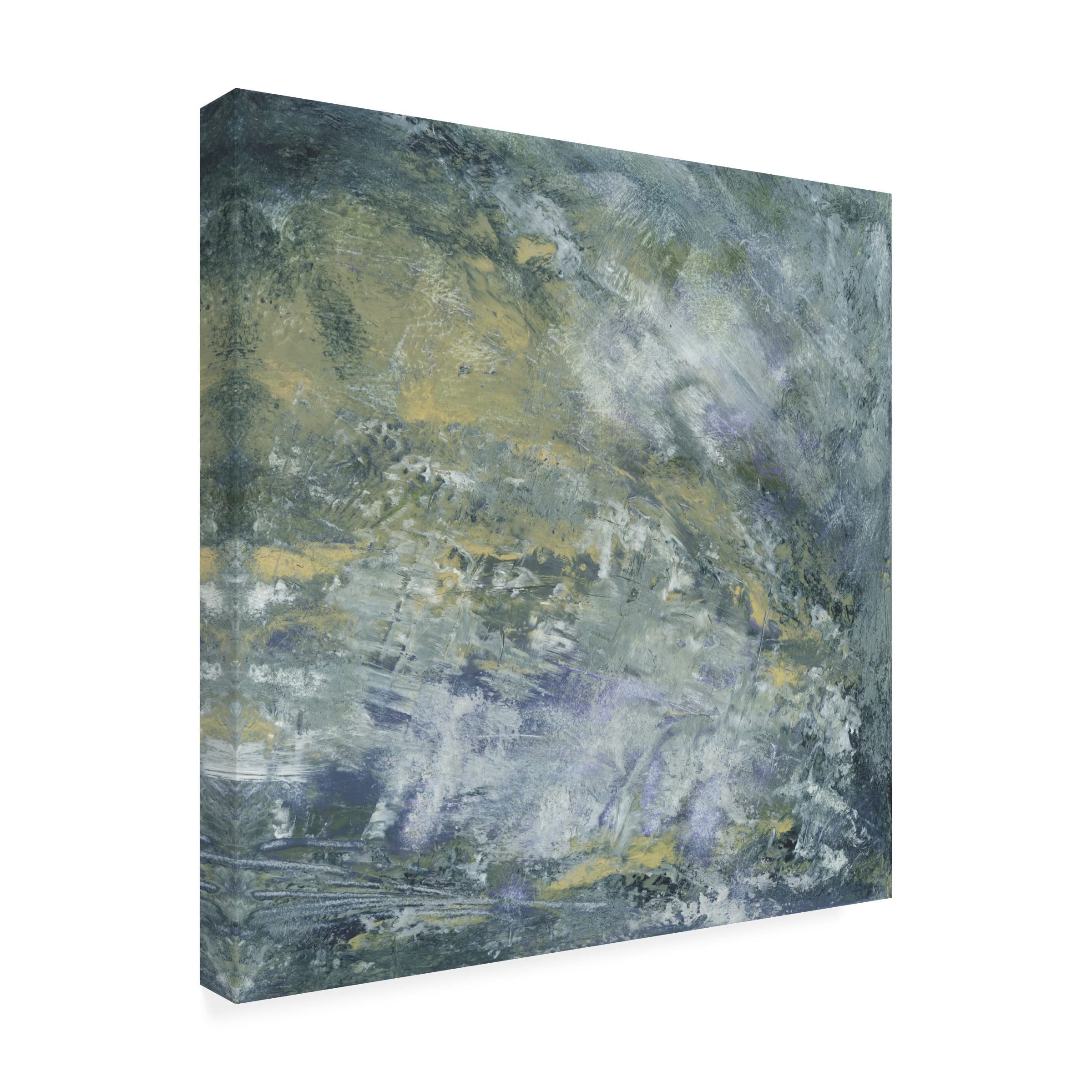 Sharon Gordon 'Encaustic Tile In Blue I' Canvas Wall Art Print - Modern Home Decor for Living Room, Bedroom & Office - Trademark Fine Art Collection