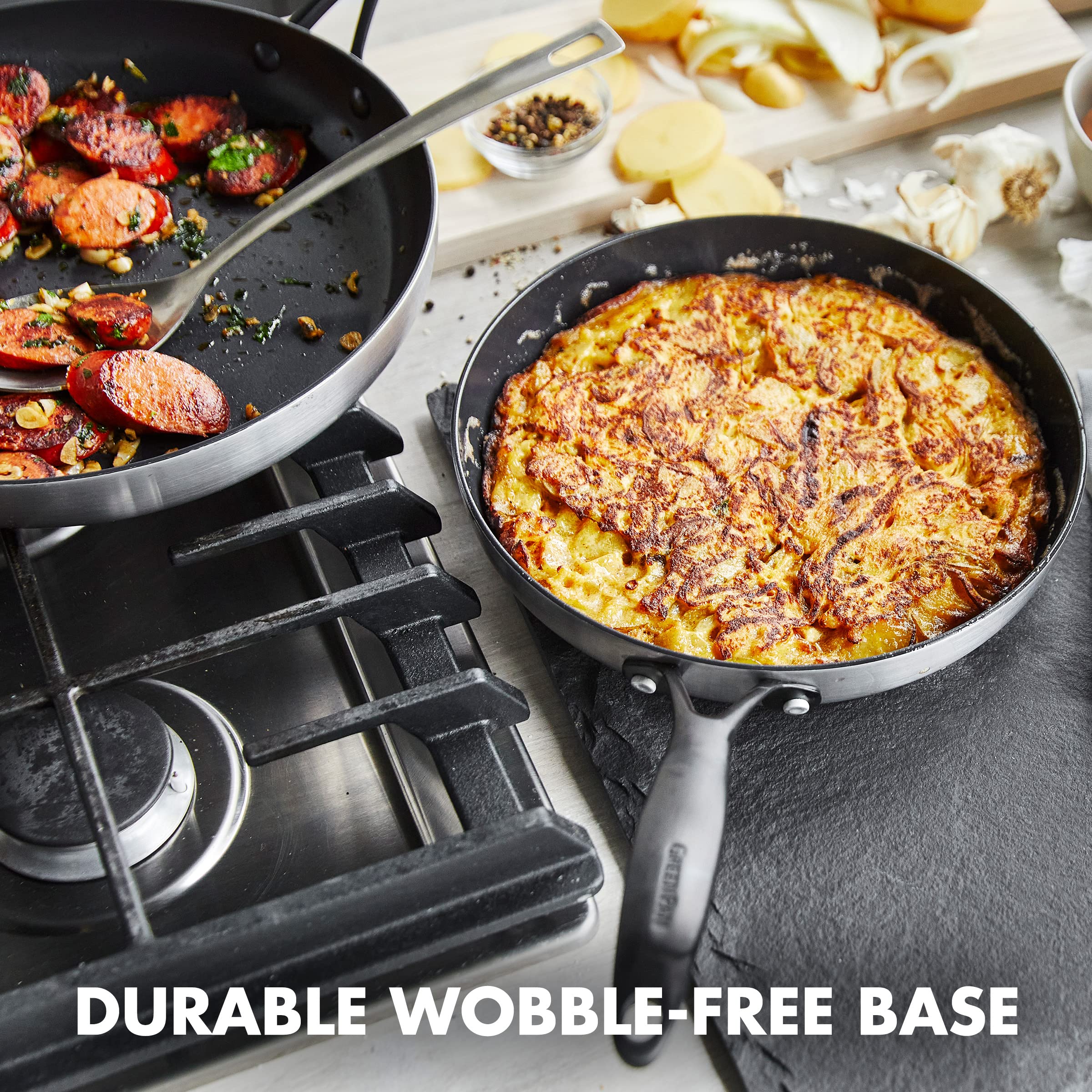 GreenPan Venice Pro Noir Tri-Ply Stainless Steel Healthy Ceramic Nonstick 8