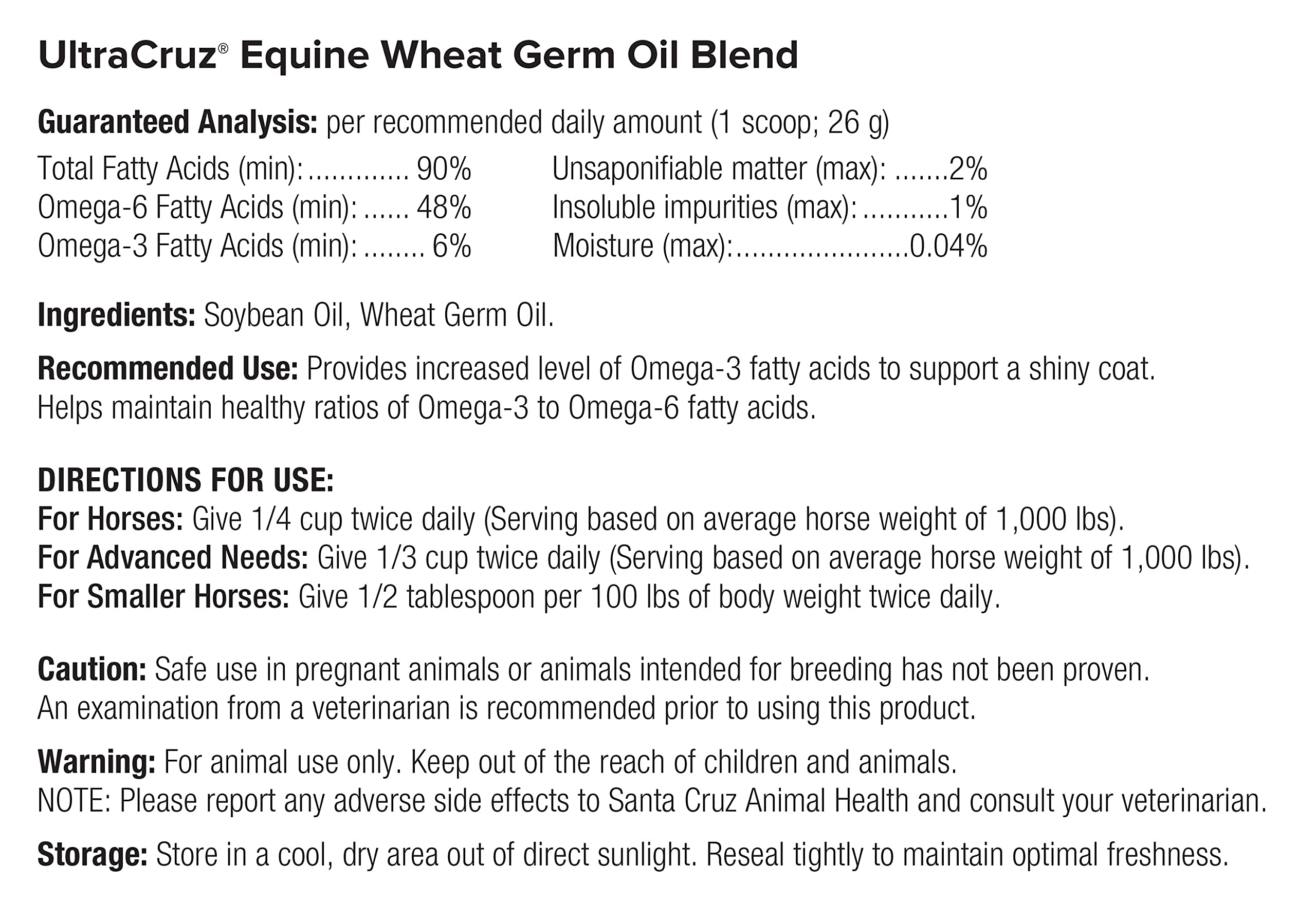 UltraCruz Wheat Germ Oil Blend Supplement for Horses & Livestock - 4 Pack (1 Gallon Each) | Supports Skin, Coat & Joint Health | Ideal for Equine Care & Farm Animal Nutrition