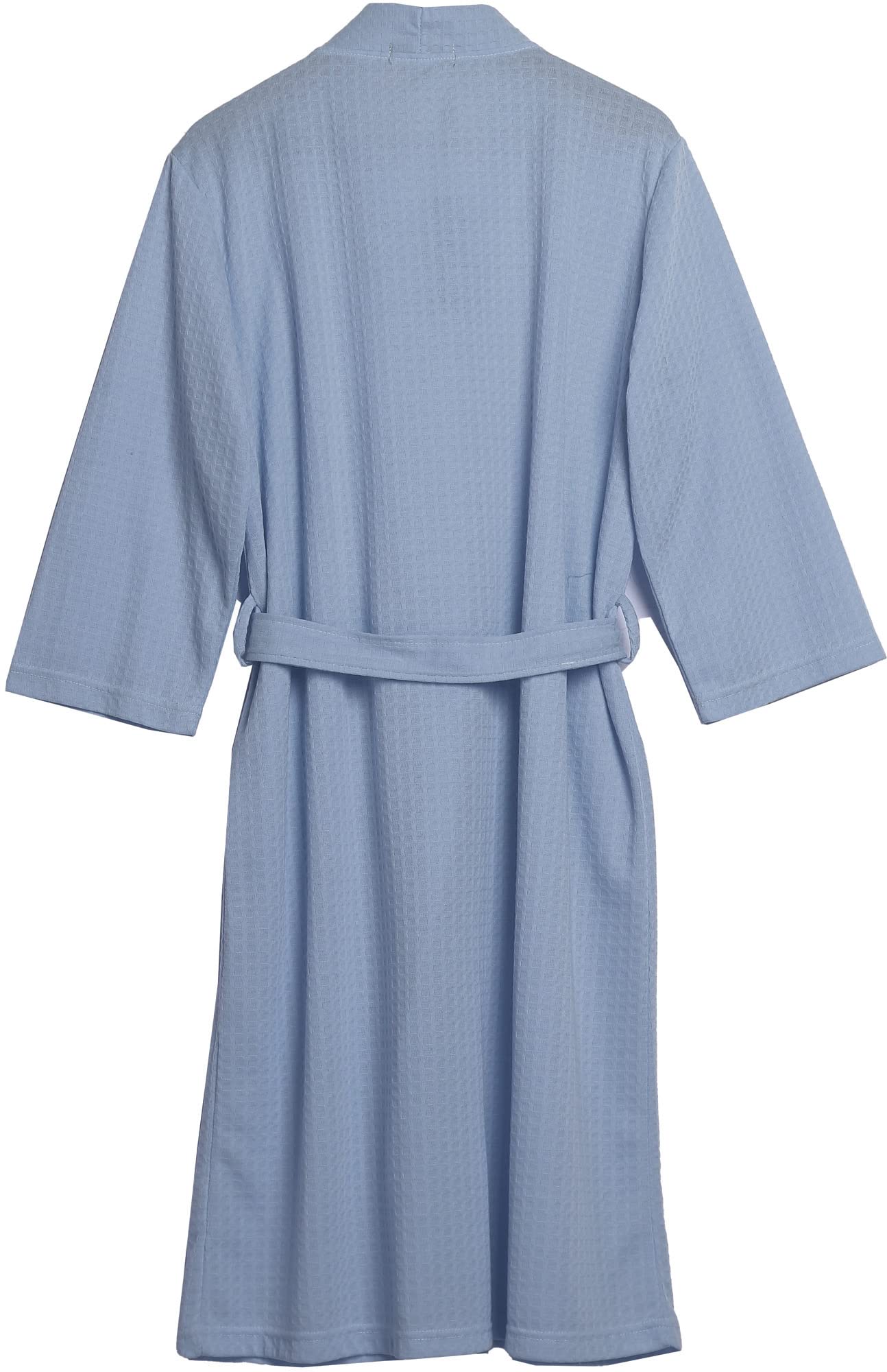Cromoncent Women's Knee Length Soft Lightweight Waffle Spa Robe - Cozy Kimono Bathrobe for Women & Men - Perfect for Spa, Bath, Lounge & Relaxation at Home