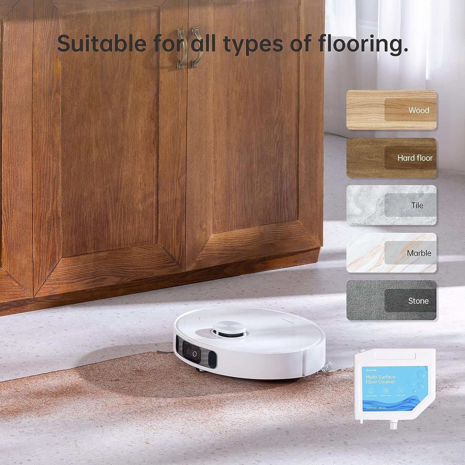 Dreame L10s Ultra Multi-Surface Floor Cleaner Solution - Powerful Cleaning for Hardwood, Tile & Carpet | Perfect for Homes, Offices & Pet Owners