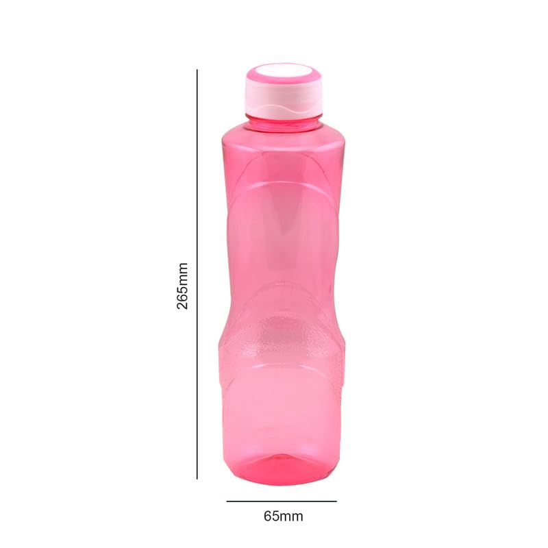 Zakaas 6-Pack 1000ml BPA-Free Plastic Water Bottles - Leakproof & Shatterproof for School, Office, Gym, Hiking & Travel - Food Grade Safe Reusable Drinkware in Multi Colors