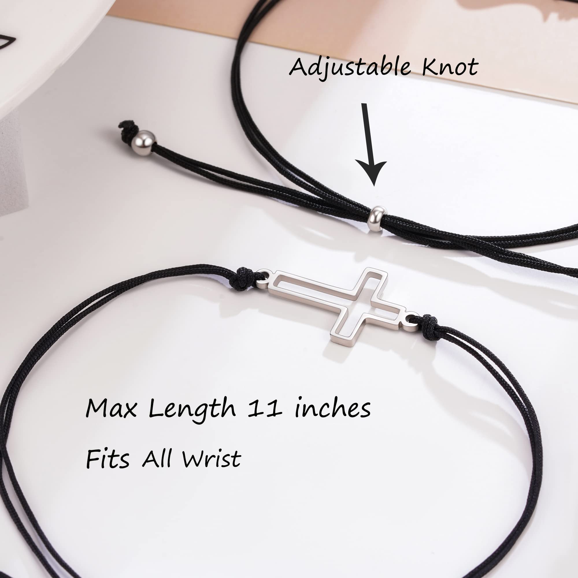 Tarsus Cross Matching Bracelets for Men and Women - Couple Bracelet Set for Father's Day, Mother's Day, Christmas & Birthday Gifts - Perfect for Anniversaries, Weddings and Romantic Occasions