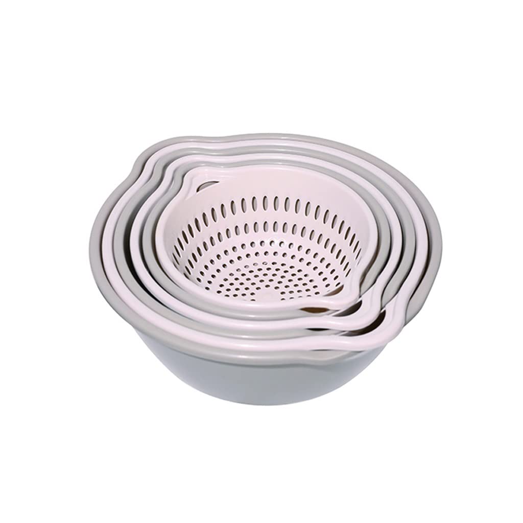 **Stainless Steel Vegetable Filter Basket - Double Layer Kitchen Colander for Washing Fruits & Vegetables - Durable Drain Basket for Salad, Pasta, and Kitchen Use (Color: Silver, Size: 9cm)**