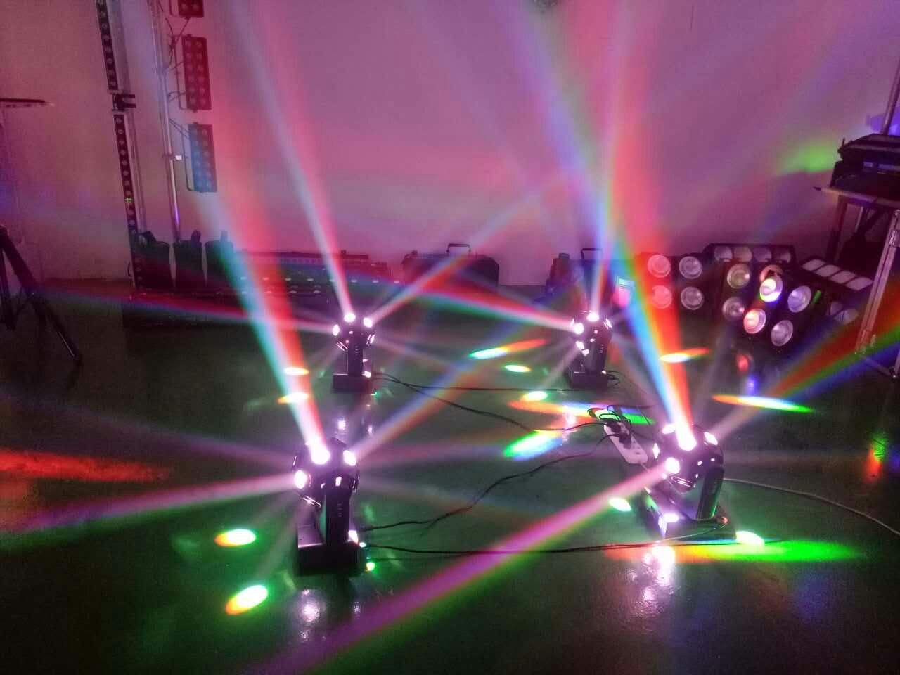 12X10W RGBW 4in1 LED Moving Head Light - 360° Endless Rotation Stage Beam Light for DJ, Disco, KTV, Wedding & Party Lighting (1PC) | Professional Stage Lighting Equipment for Live Shows & Events