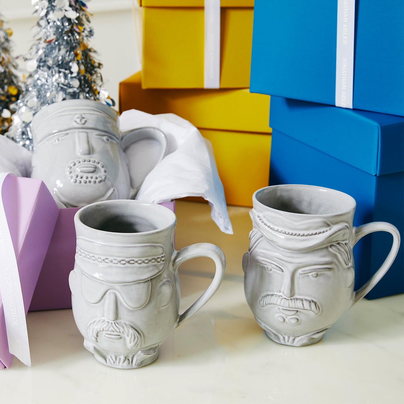 Utopia In The Navy Ceramic Coffee Mug - 11oz Insulated Travel Cup with Handle - Perfect for Office, Camping & Gifts