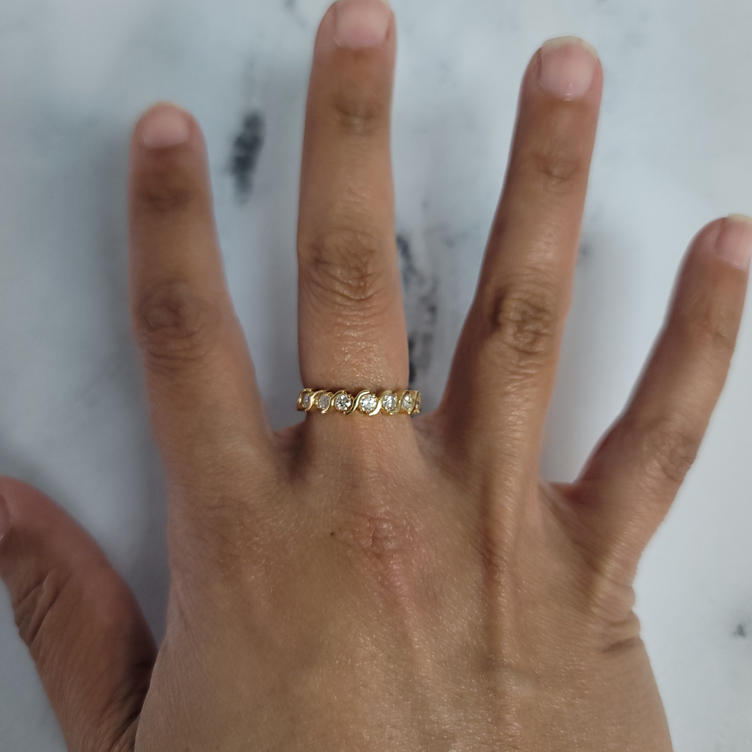S Style Diamond Wedding Band .60cttw 14k Yellow Gold - Elegant Bridal Ring for Women, Perfect for Engagement, Anniversary & Special Occasions