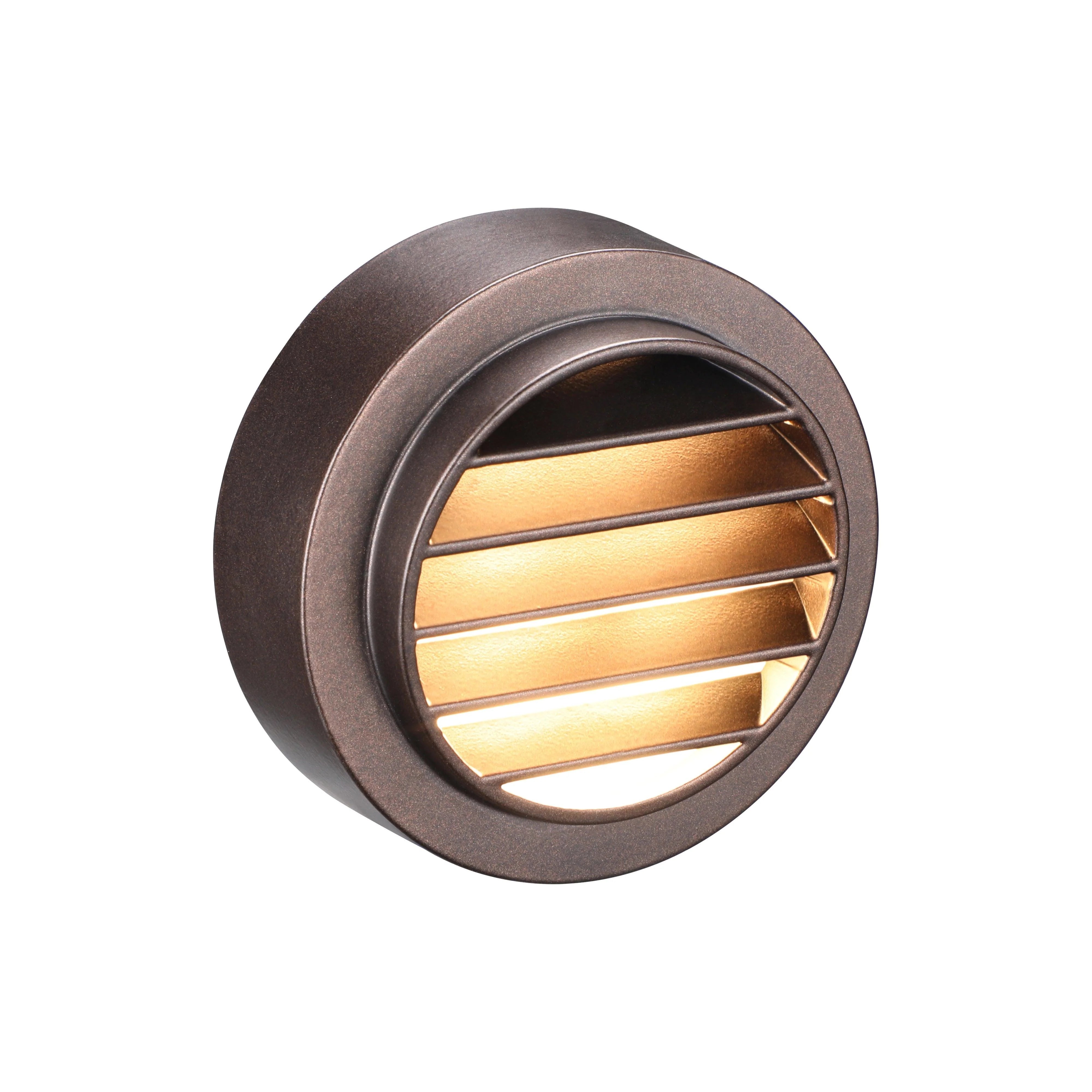 STAL02 Aluminum Round Surface Mount LED Deck Light - 3W 3000K Low Voltage Landscape Lighting for Patio, Garden, Pathway, and Outdoor Decks