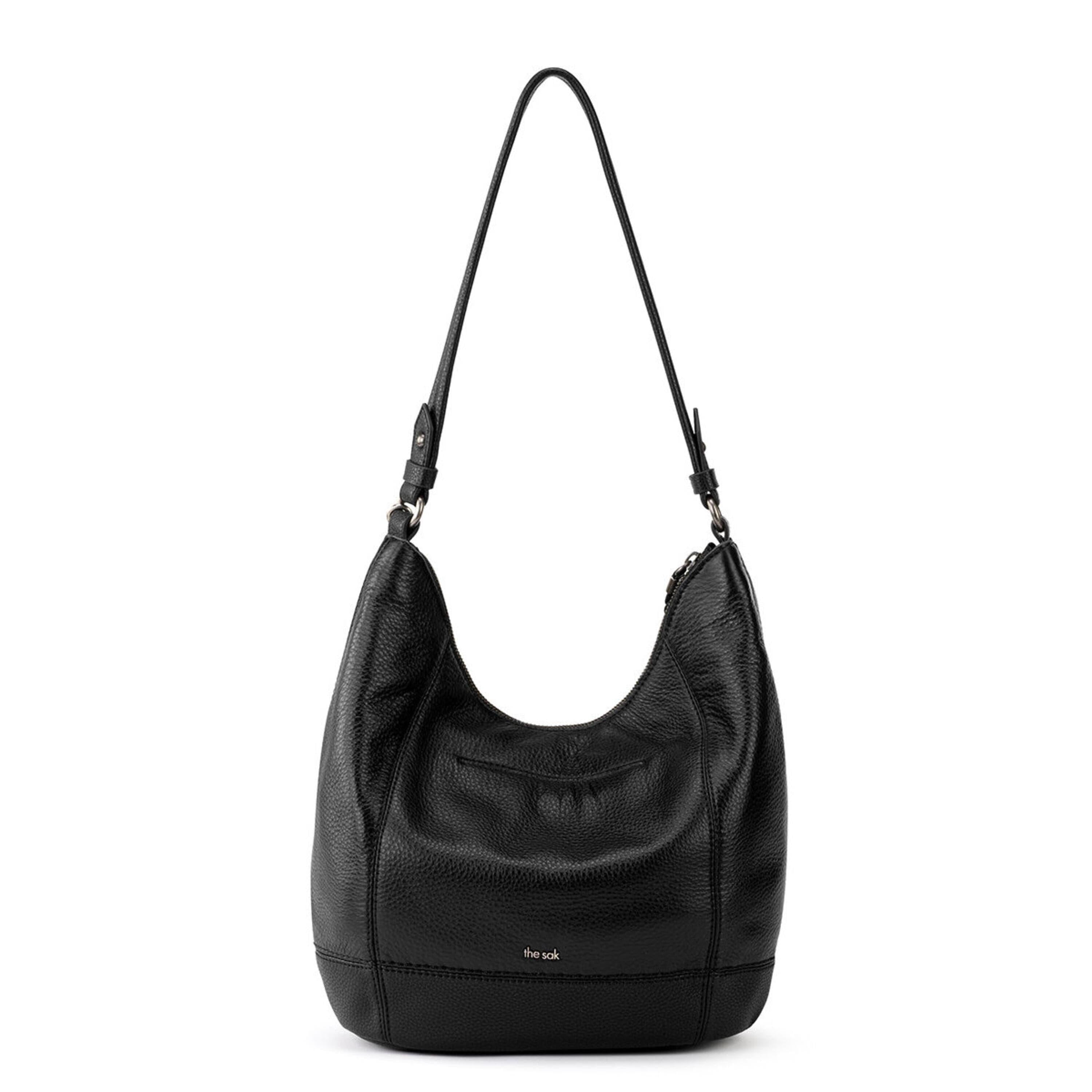Premium Sequoia Hobo Leather Handbag - Genuine Leather, Black - Stylish & Durable for Work, Travel & Everyday Use