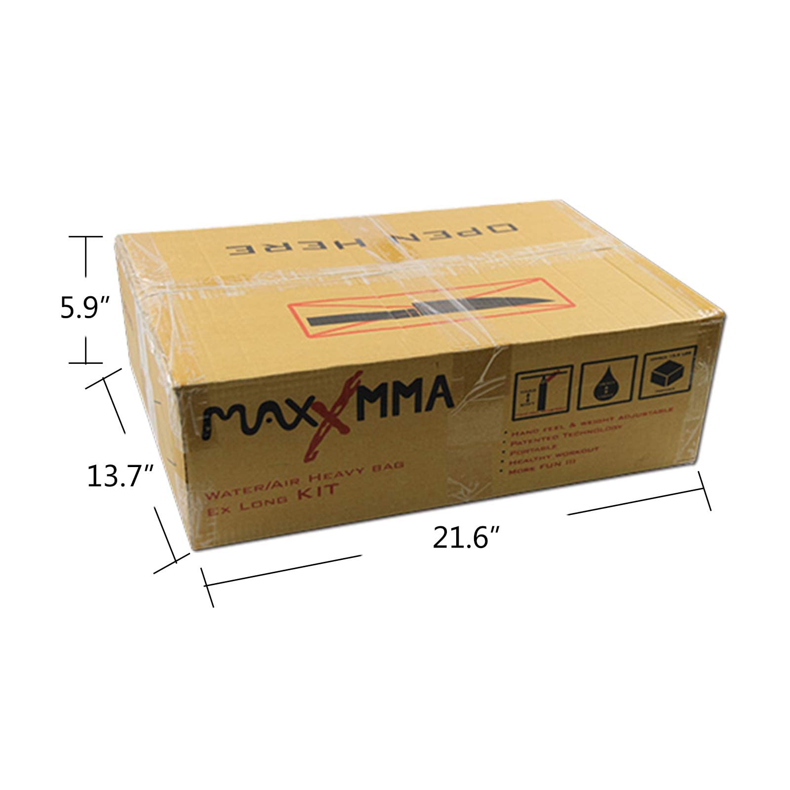 MaxxMMA 3 ft Heavy Punching Bag for MMA & Boxing - Adjustable 70-120 lbs - Water or Air Filled - Ideal for Home Gym, Training & Fitness Workouts