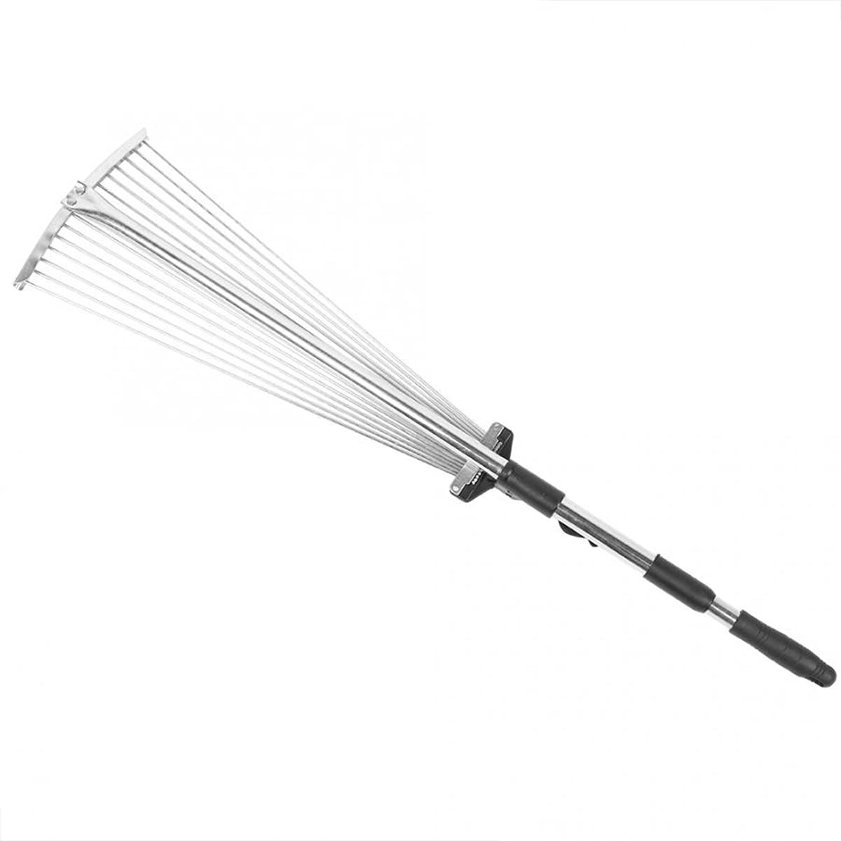 Adjustable Folding Telescopic Garden Rake - Lightweight Yard Cleaning Tool for Leaves, Grass & Debris - Perfect for Lawn Care, Gardening & Outdoor Maintenance