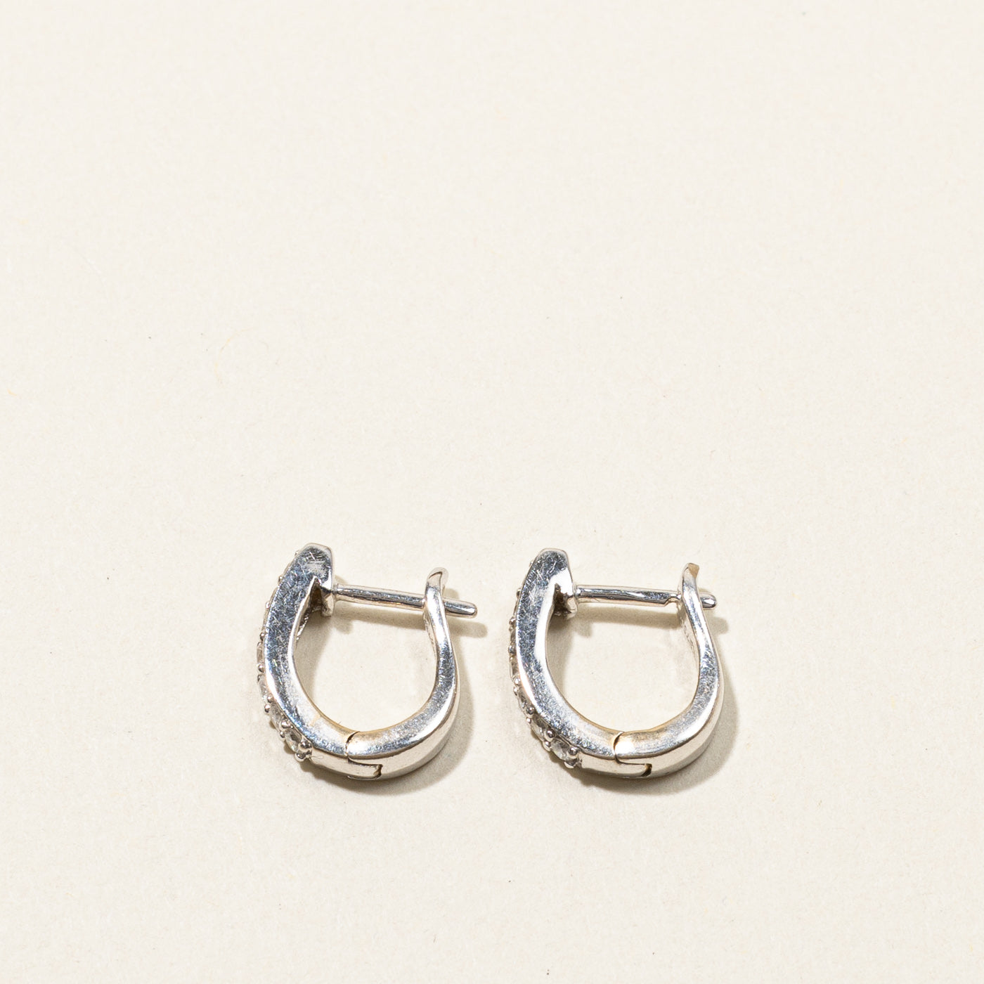 14K Gold Pave Diamond Huggie Hoop Earrings - 0.28 Carat Total Weight (ctw) - Perfect for Everyday Wear, Date Nights & Special Occasions