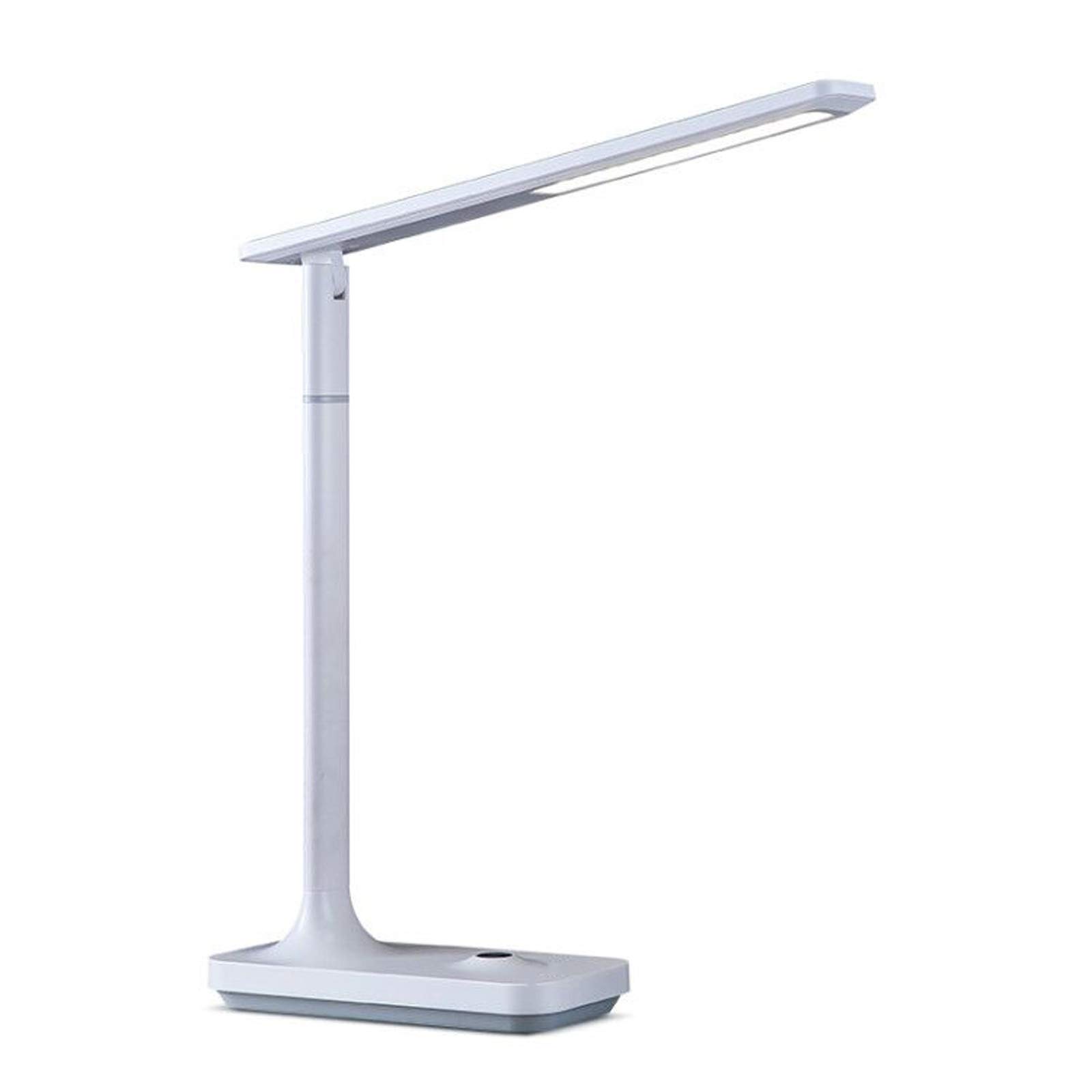 TOMYEUS LED Desk Lamp with USB Charging Port - 3-Level Brightness Adjustable, 4000K Warm White Light for Home Office, Study & Reading - Perfect for Night Work, Online Classes & Crafting
