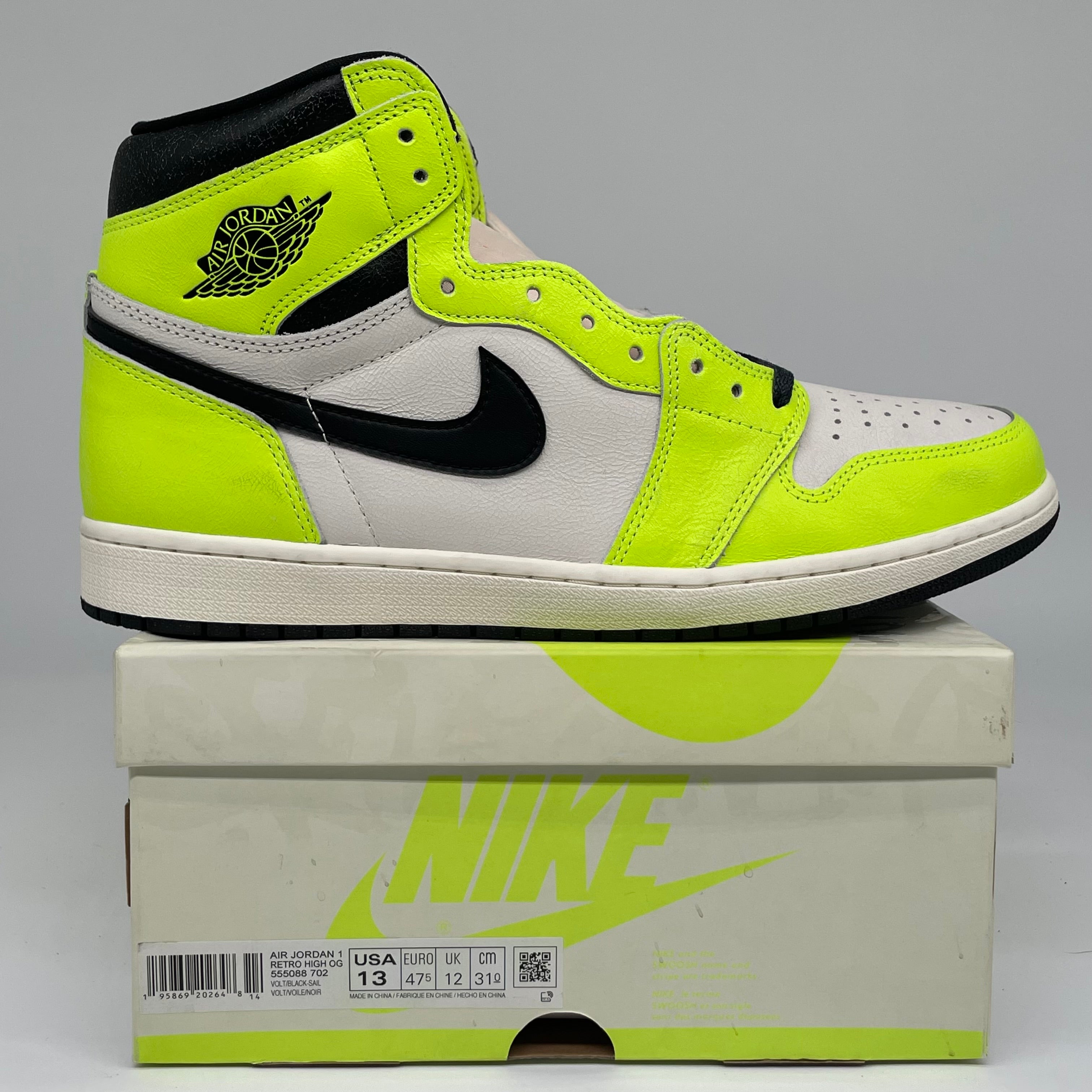 AIR JORDAN 1 VISIONAIRE Men's Basketball Shoes Size 13 - White/Black-Red 555088-702 | High-Top Sneakers for Streetwear & Casual Wear