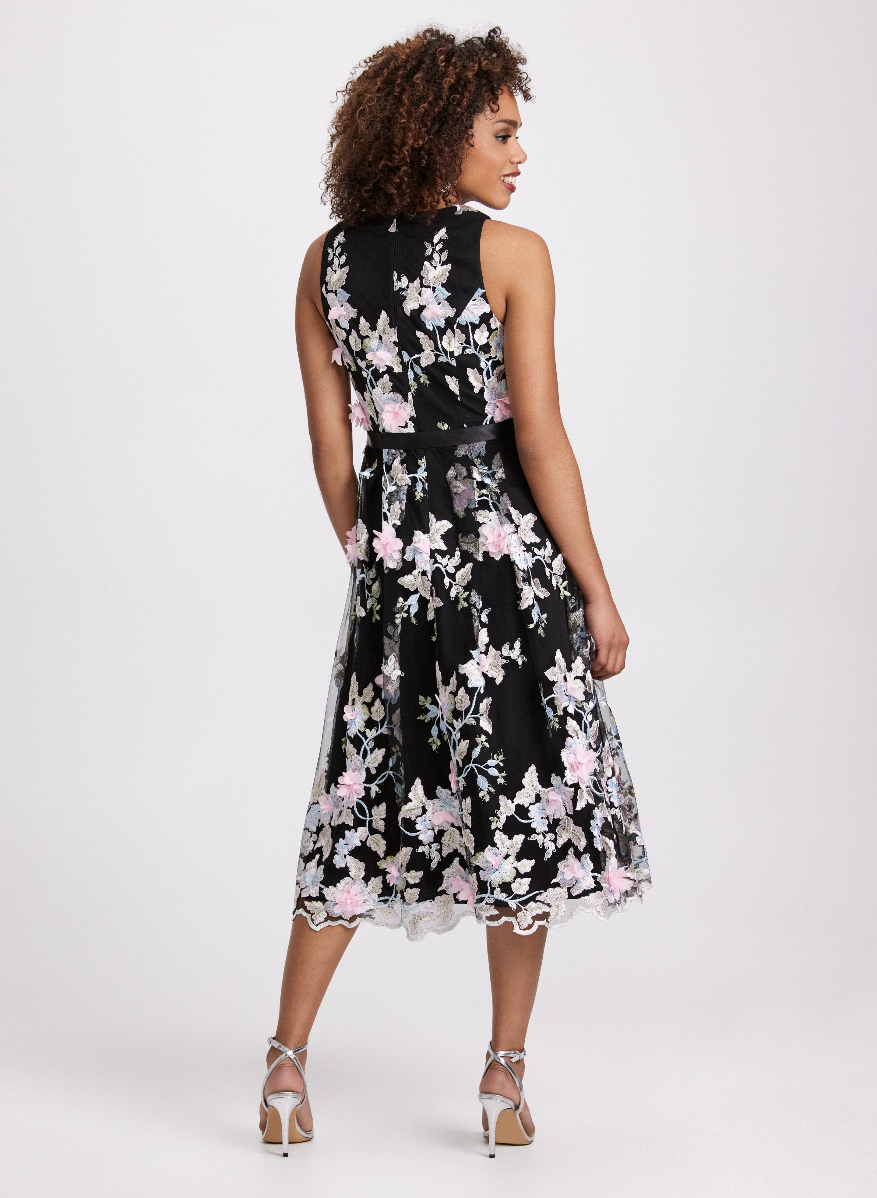 Elegant Embroidered Tulle Dress for Women - Perfect for Weddings, Parties & Special Occasions