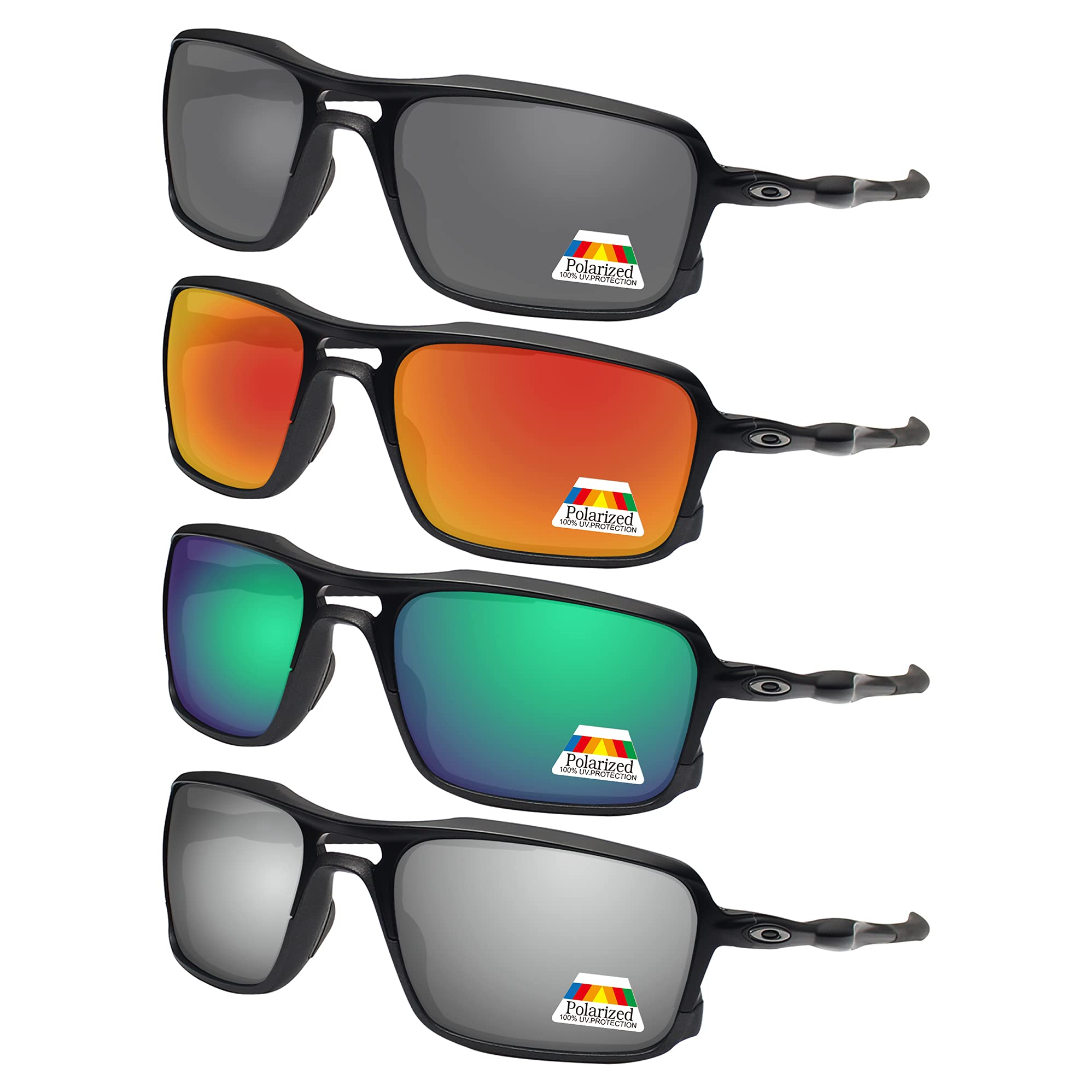 Bwake Polarized Replacement Lenses for Oakley Triggerman Sunglasses - UV Protection, Anti-Glare for Outdoor Sports & Driving