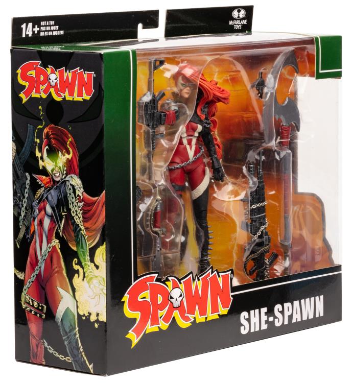 Spawn's Universe She Spawn Deluxe 7-Inch Action Figure - Collectible Comic Book Character Toy for Display & Play - Perfect for Superhero Fans & Collectors