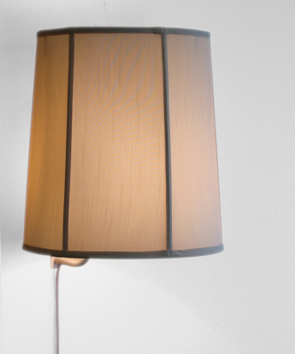 14W Plug-in Wall Light with Floating Shade in Eggshell White - Perfect for Bedroom, Hallway, and Staircase Lighting