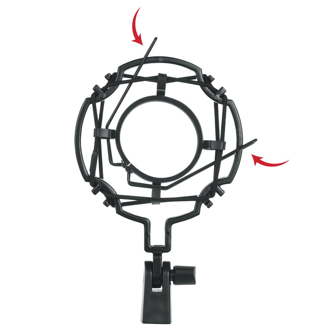 Gator Frameworks Universal Shock Mount for Microphones 55-60mm Diameter - GFW-MIC-SM5560 - Professional Mic Isolation for Podcasting, Streaming & Studio Recording