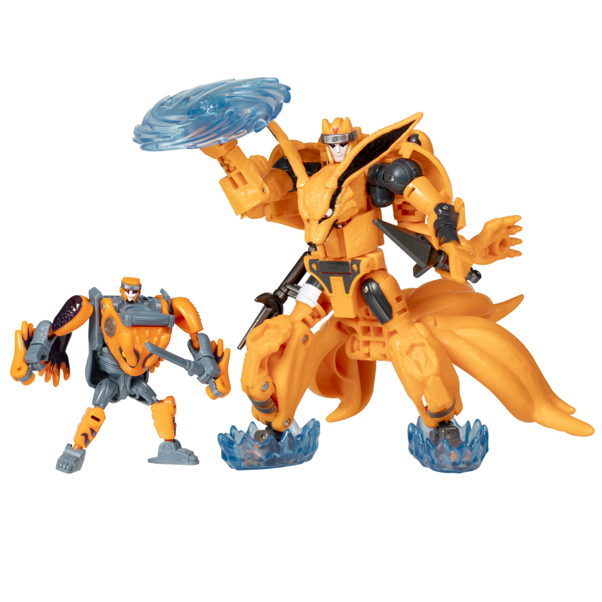 Transformers Collaborative Naruto Shippuden Kurama & Gamakichi Anime Action Figures - Collectible Ninja Fox & Toad Toys for Kids 8+ | Perfect for Anime Fans, Birthday Gifts & Display Collections