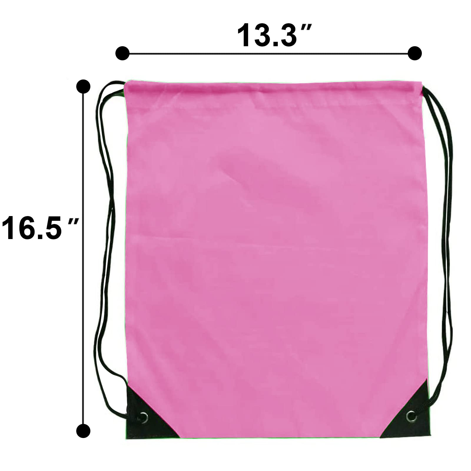 42 Pcs Drawstring Backpack Bulk - Lightweight Cinch Sackpack for Gym, Travel & Events - Pink String Bags for Men & Women - Perfect for Sports, Beach, School & Festival Use