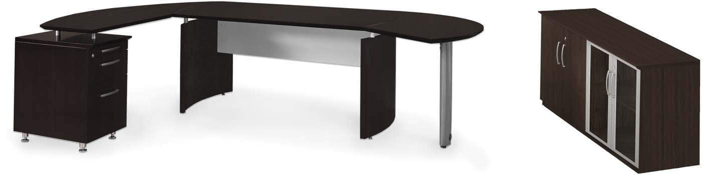 Safco Mayline Medina Office Desk Set [MNT8] - Modern Workstation for Home & Business Use - Perfect for Office, Study Room, or Workspace Setup