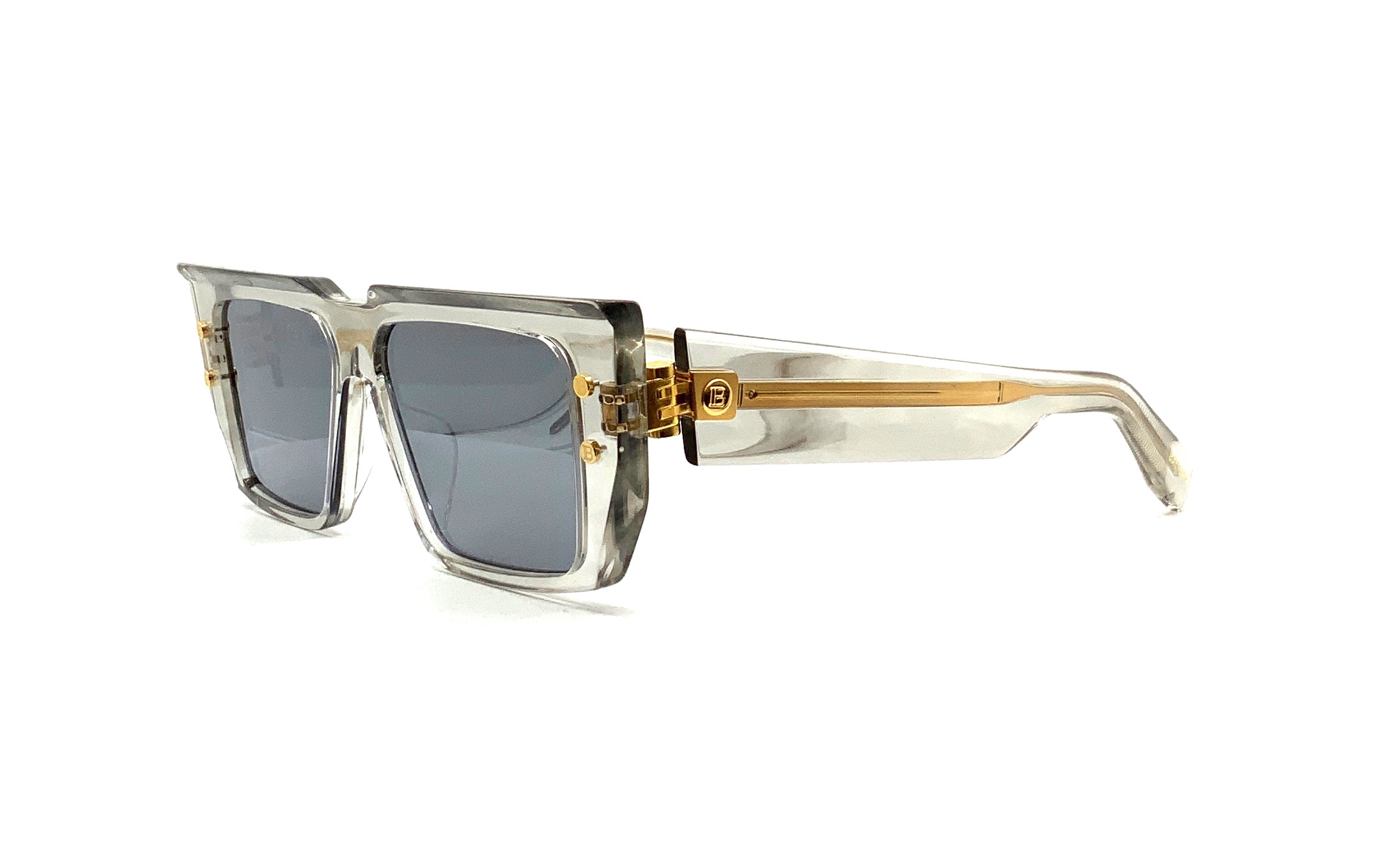 Balmain B VI Sunglasses Grey Gold - Luxury Designer Shades for Men & Women - Perfect for Outdoor Activities, Travel & Fashion Accessories