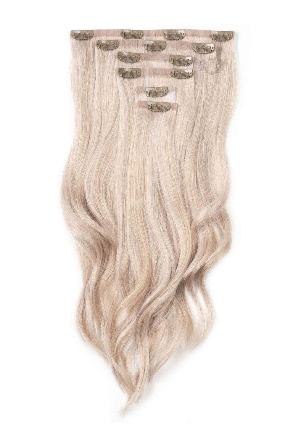 16 Inch Seamless Clip-In Human Hair Extensions (150g) - Natural Iced Latte Color for Volume & Length | Perfect for Parties, Weddings & Everyday Styling