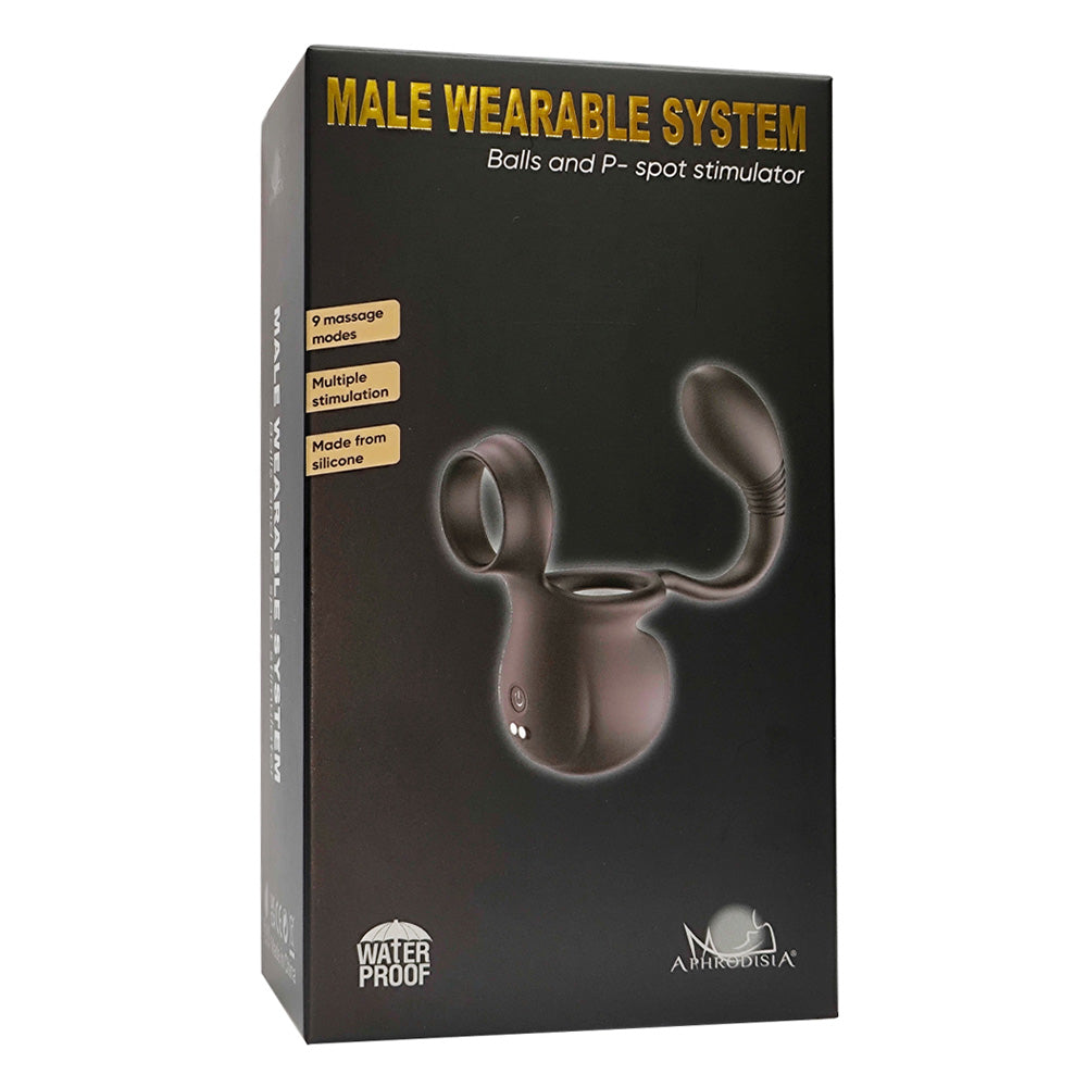Aphrodisia Male Wearable Vibrating Balls & Prostate Stimulator - Hands-Free Pleasure for Couples Play & Solo Exploration