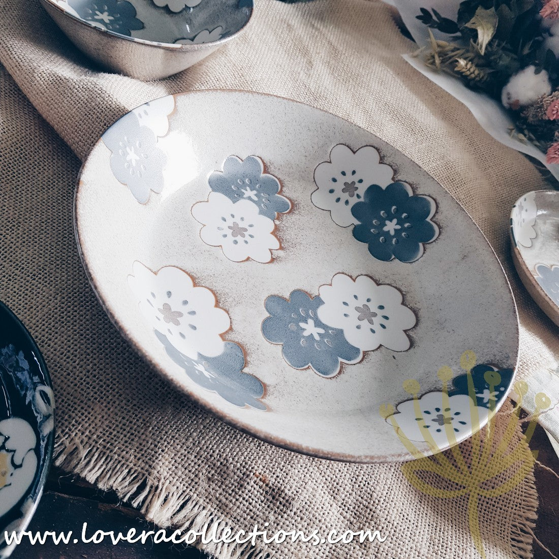 Aito Japan Nordic Floral Dinnerware Set - 60% Off Sale - Elegant Plates, Bowls & Cups for Home Dining, Wedding Registry & Gift Giving