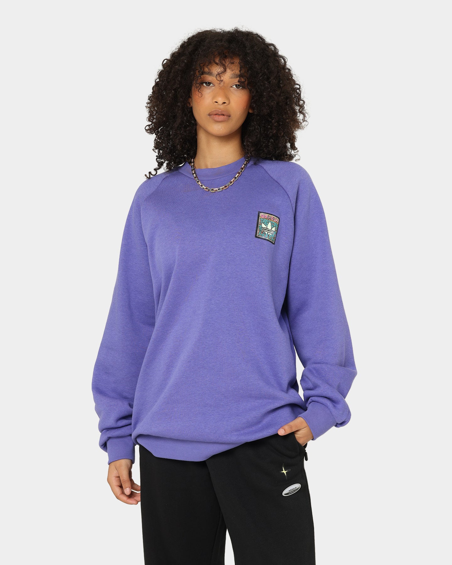 Adidas Originals Women's Purple Hoodie Sweatshirt | Casual Pullover Fleece Hoodie for Streetwear & Gym | Perfect for Everyday Wear & Outdoor Activities