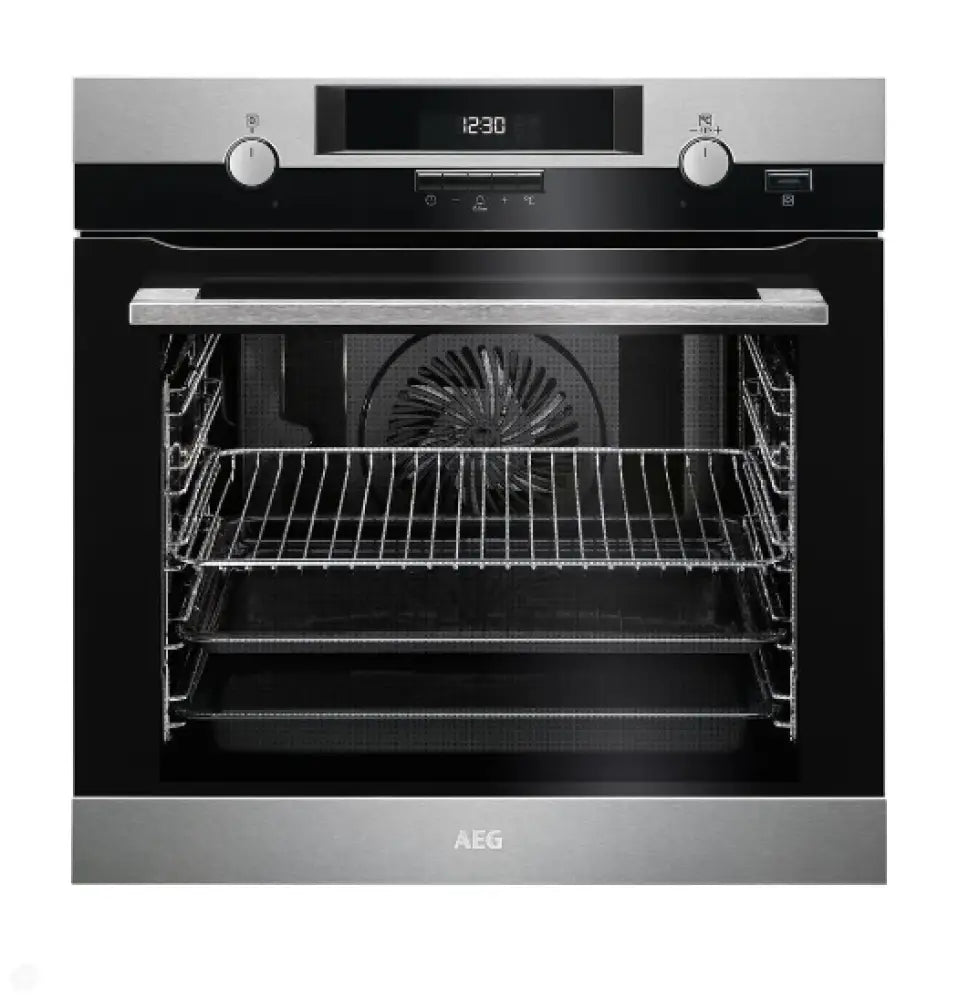 AEG BPK556360M 60cm Stainless Steel SteamBake Pyroluxe Multi-Function Oven - Perfect for Baking, Roasting & Steam Cooking in Modern Kitchens