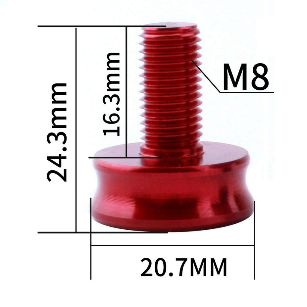 2 Pack 7075 Aluminum Bicycle Axle Screw & Crank Arm Fixing Bolt - MTB/Road Bike Bottom Bracket Repair Kit (Red) - Perfect for Mountain & Road Bike Maintenance & DIY Repairs