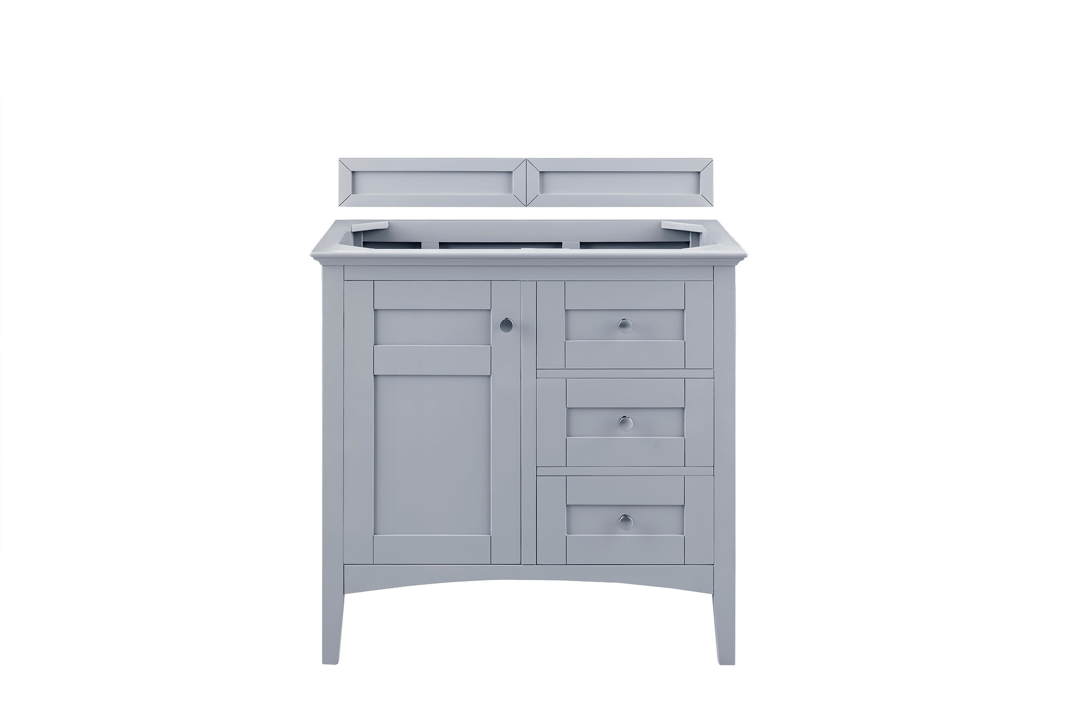 Palisades 36 Inch Single Bathroom Vanity in Silver Gray - Modern Space-Saving Design for Small Bathrooms & Powder Rooms