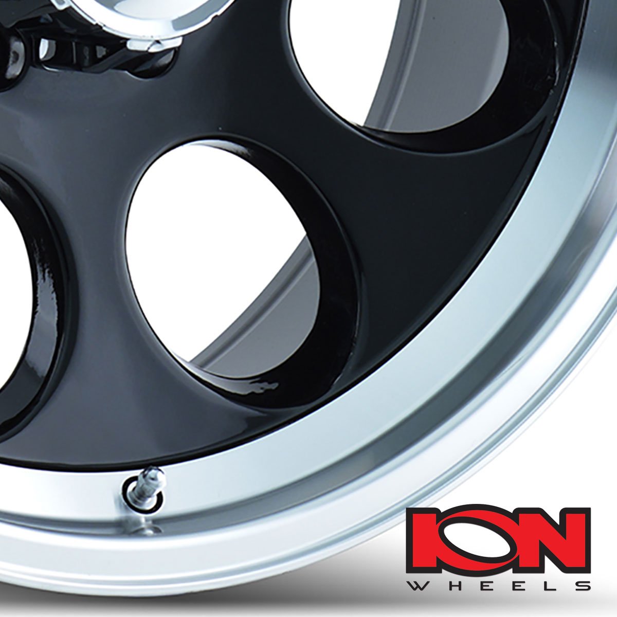 Ion Alloy 171 Black Wheel with Machined Lip - 16x8 Inches, 8x170mm Bolt Pattern - Perfect for Ford Trucks & Off-Road Adventures