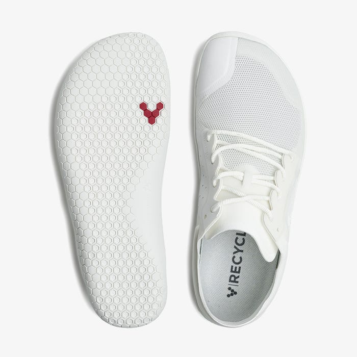 Vivobarefoot Women's Primus Lite III Barefoot Shoes - Breathable Minimalist Sneakers for Running & Gym - Bright White | Perfect for Trail Running, Cross Training & Everyday Wear