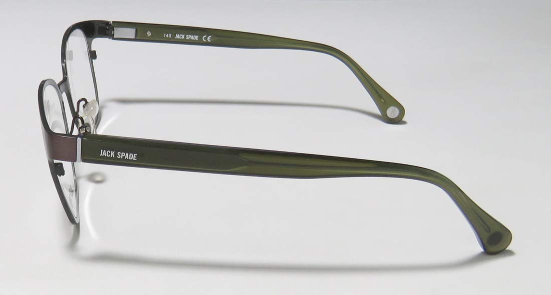 Jack Spade Bowman Women's Round Full-Rim Eyeglass Frame with Spring Hinges - Lightweight & Stylish for Work, Reading & Everyday Wear
